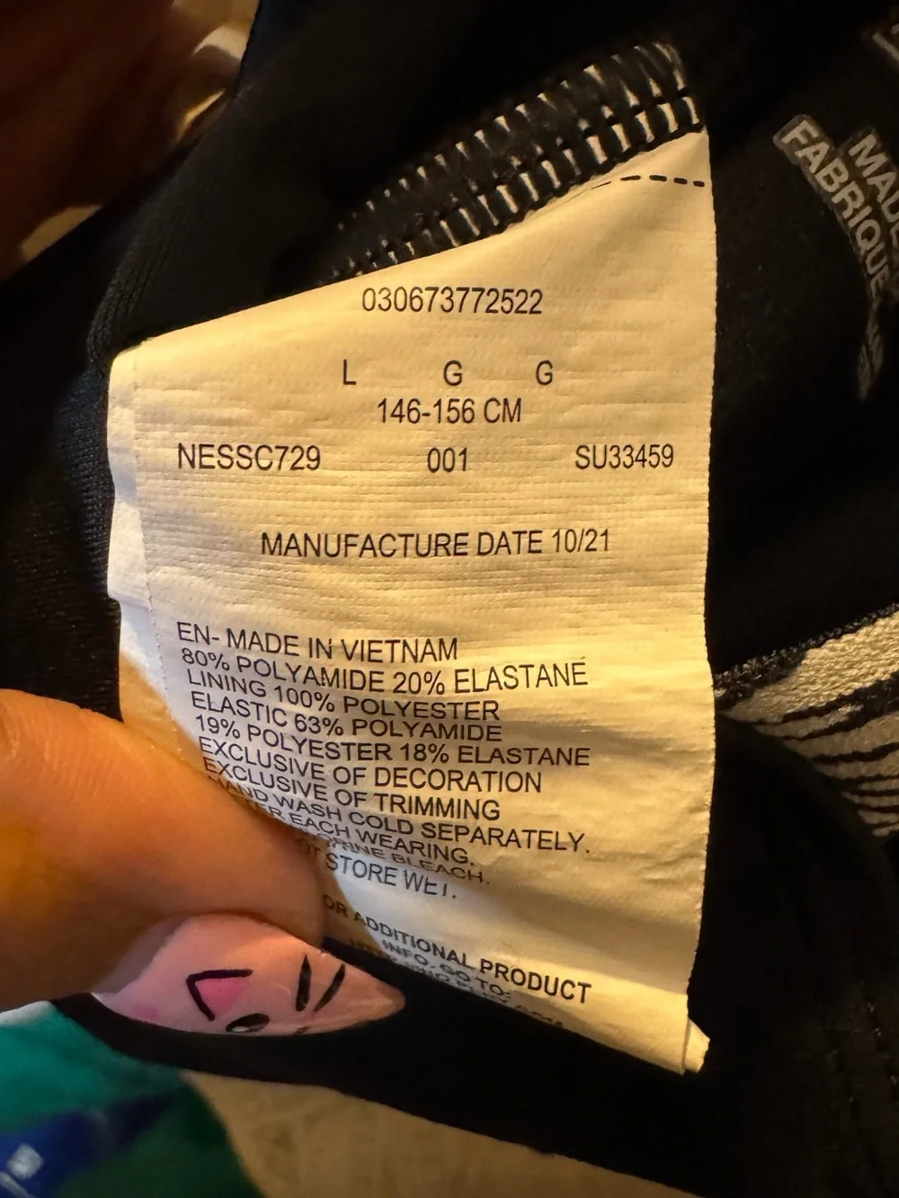 Nike Girl's Script Logo Crossback Midkini swim top size Large